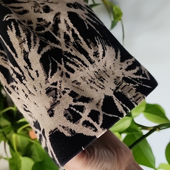 NIC + Zoe Abstract black cream blazer jacket large - Picture 6 of 7